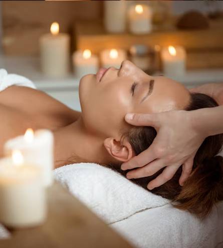 Massage therapy session at Aasthaspa
