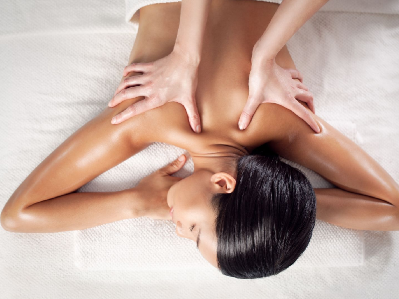 Swedish massage therapy session